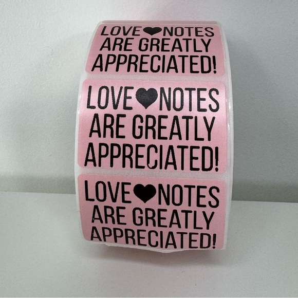 Thank You love notes are greatly appreciated thank you stickers (100 pack) - Picture 8 of 8